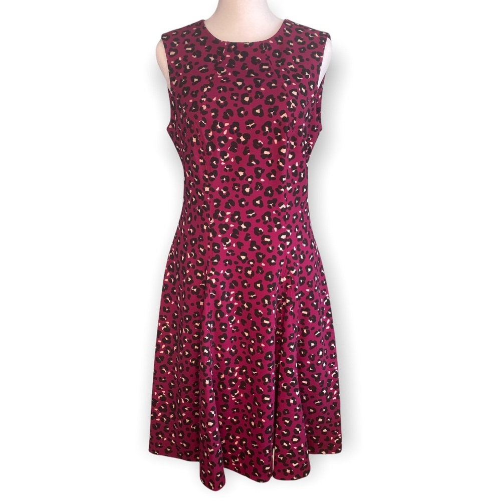 Tommy Hilfiger Purple Dress with Leopard Print